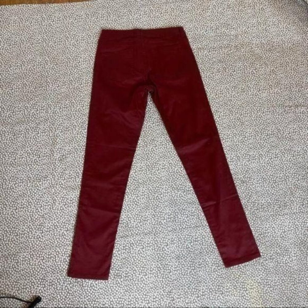 Cielo Jeans Red Faux Leather Skinny Pants Mid Rise Size 5 - Picture 6 of 11